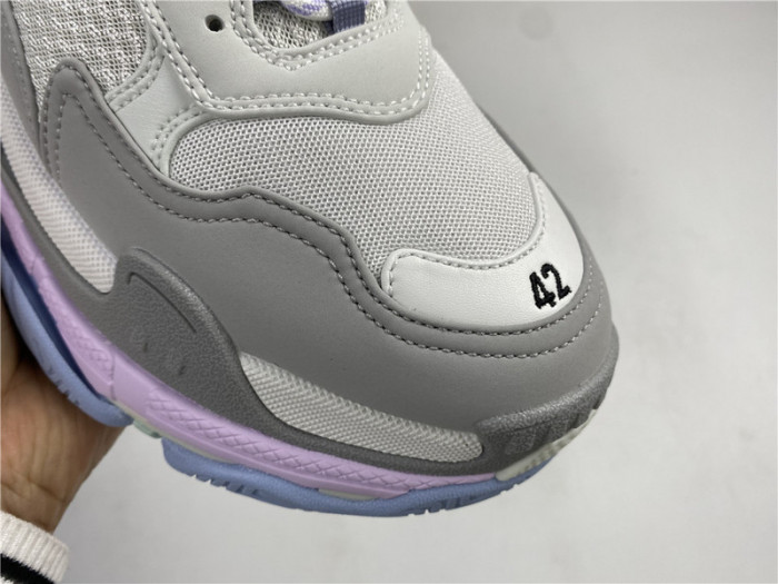 blcg sneaker triple.s.gomma gray purple and pink 536737 w2fw1 1977